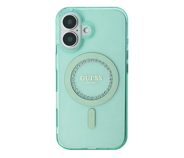 Guess IML Rhinestones do iPhone 16 zielony - 1279109 - zdjęcie 2